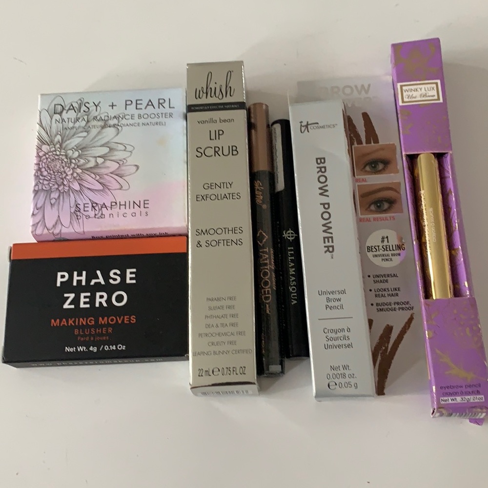 NIB Makeup: It, Whish, Phase Zero, Illamasqua Winky Lux , Seraphine, Skone